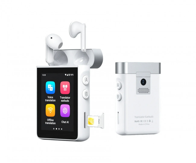 Навушники-переводчики Wooask A9-4G з екраном і ChatGPT електронний голосовий перекладач 4G/Wi-Fi